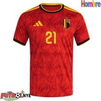 Camiseta Bélgica Timothy Castagne #21 Primera Equipación Mundial 2026 manga corta